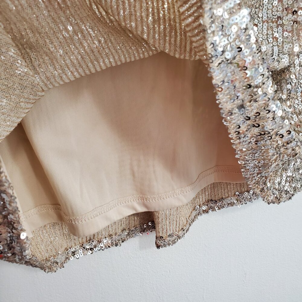 Beautiful sequin Sparkle embellished full sleeve Party Blouse Top Women size S - Picture 6 of 7